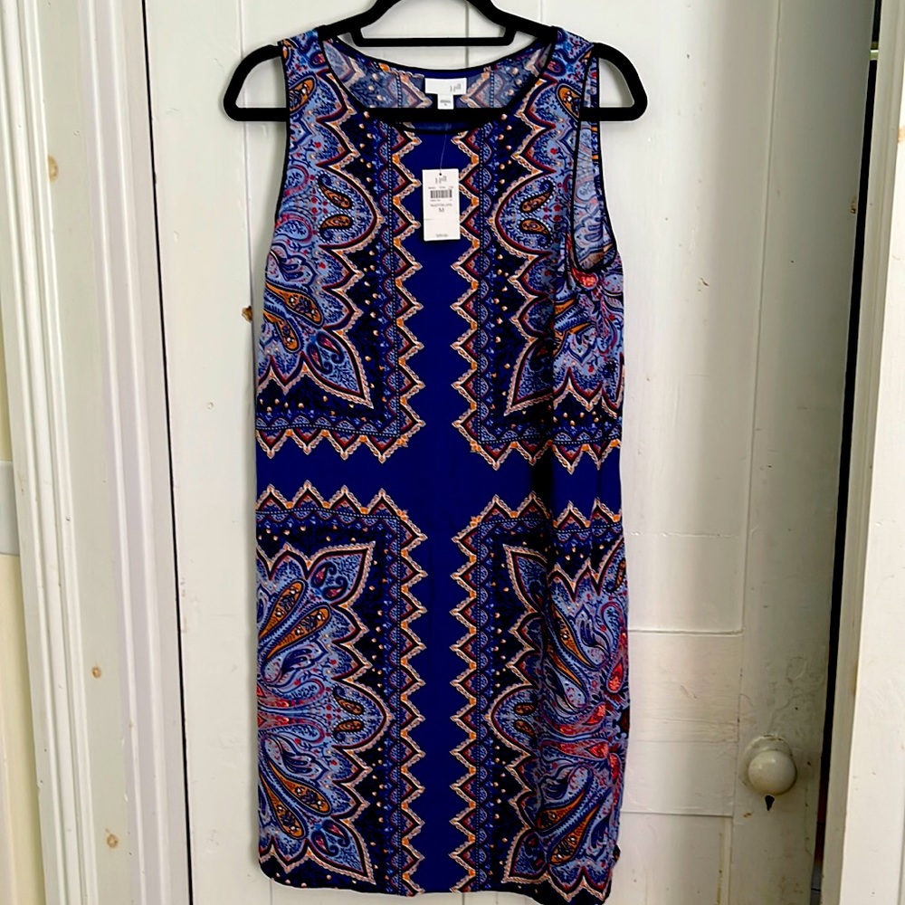 J. Jill sleeveless dress - indigo multi. Medium. 100% rayon. - Picture 1 of 2